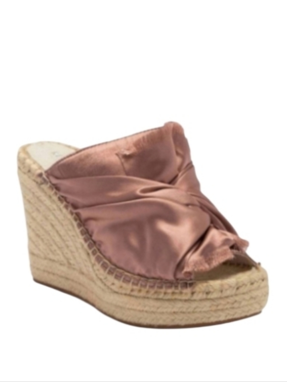 Kenneth Cole New York Odelle 2 Espadrille Wedge Sandals Blush Satin Size 6 NWT